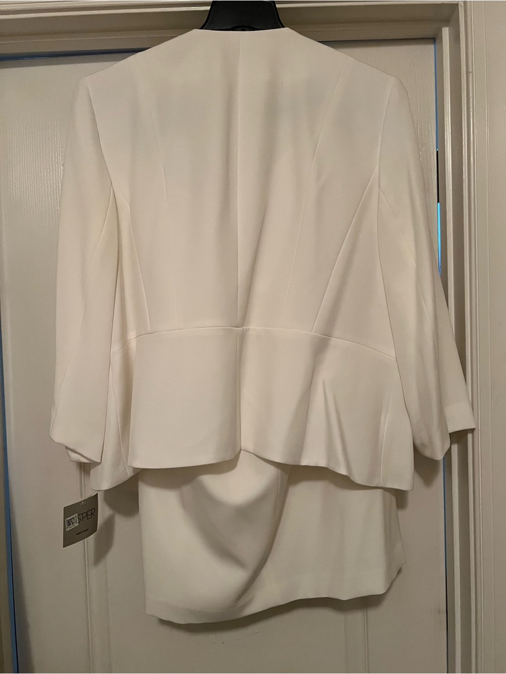Kasper Cream Open-Front Collarless Blazer - Picture 3 of 6